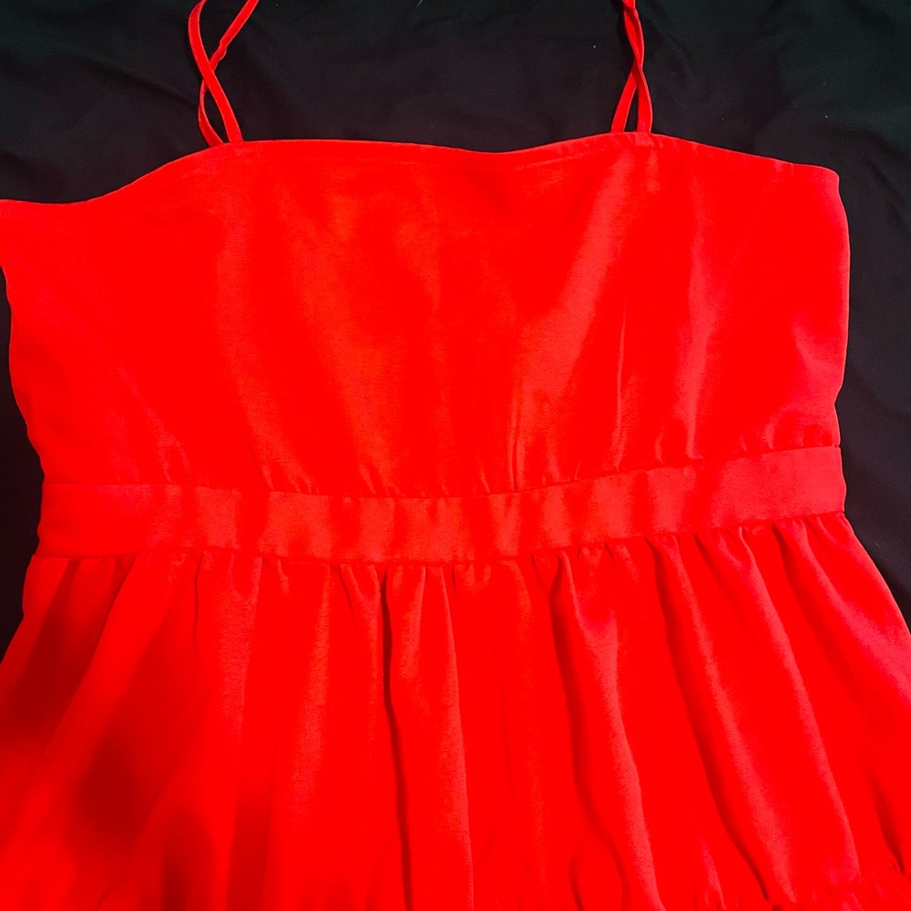 Red Ruffle Dress NEW - Picture 5 of 6